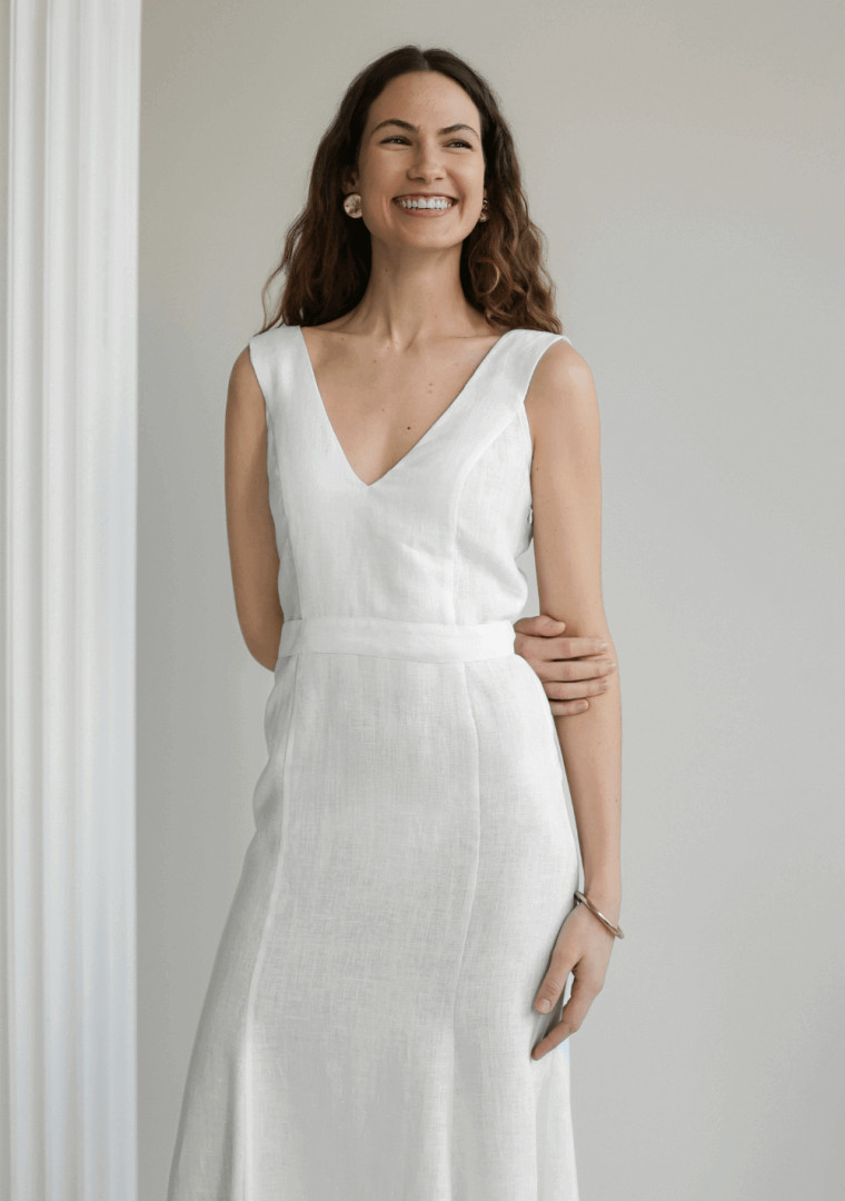 Linen wedding dress Jasmin