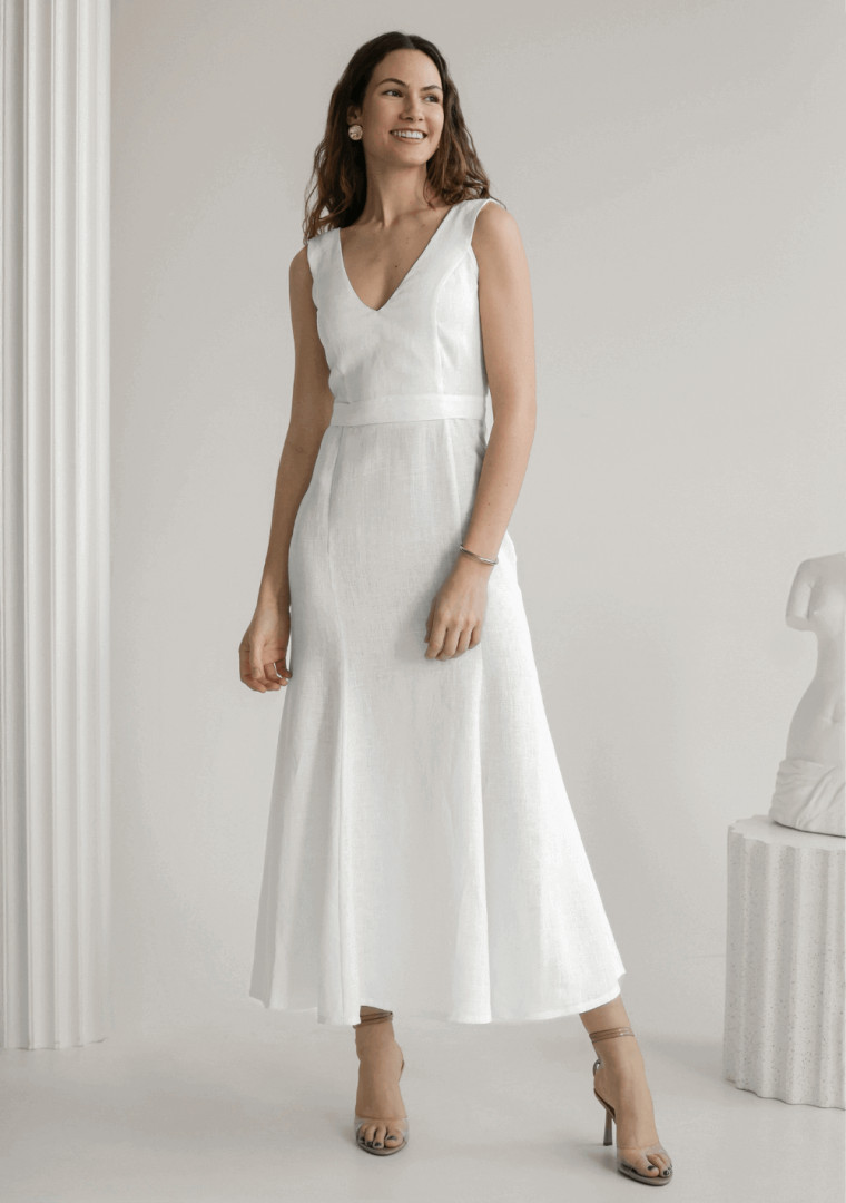 Linen wedding dress Jasmin