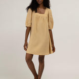 Linen dress with square neckline Essie