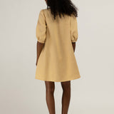 Linen dress with square neckline Essie