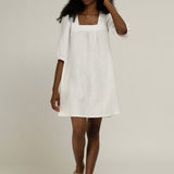 Linen dress with square neckline Essie