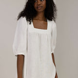 Linen dress with square neckline Essie