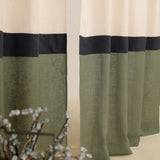 3 color block linen curtain panel – photo 6