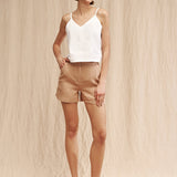 Linen high waist shorts Nikita