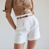 High waisted linen shorts Sydney