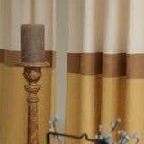 70s 3 color block linen curtain – photo 4