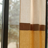 70s 3 color block linen curtain – photo 7