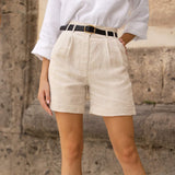 Pleated linen shorts Sydney