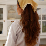Linen lace headscarf