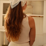 Linen lace headscarf