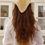 Linen lace headscarf