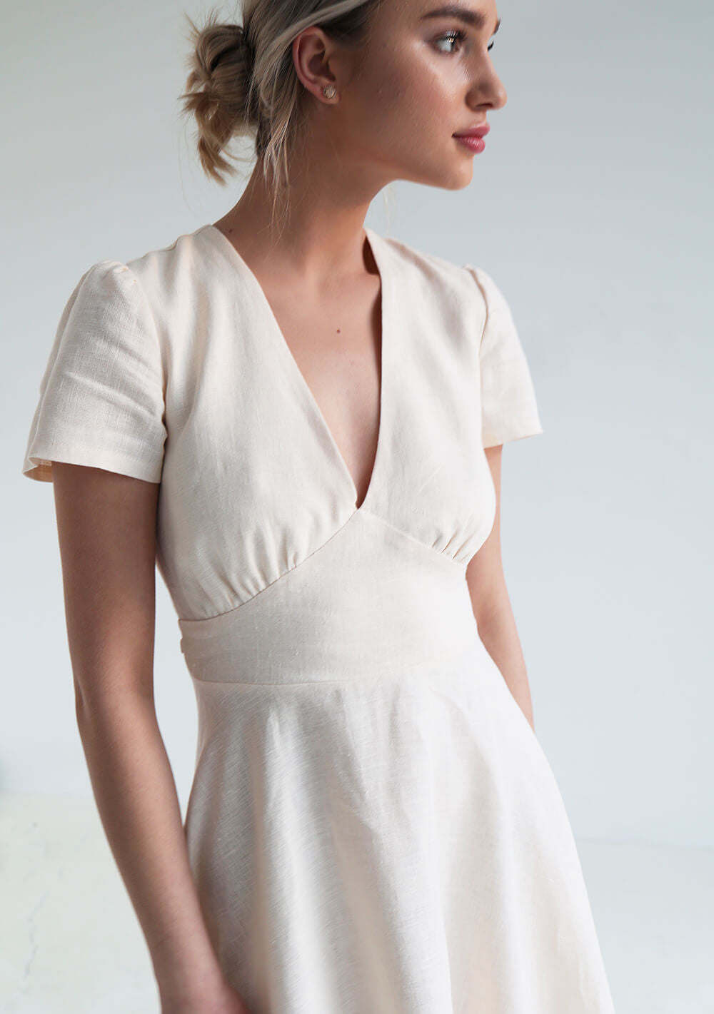 A line linen dress Sicily