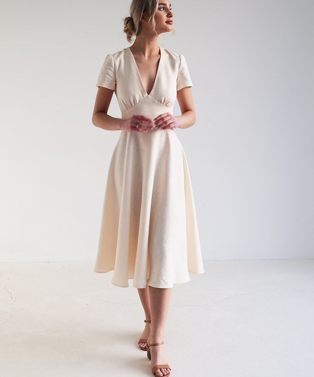A line linen dress Sicily