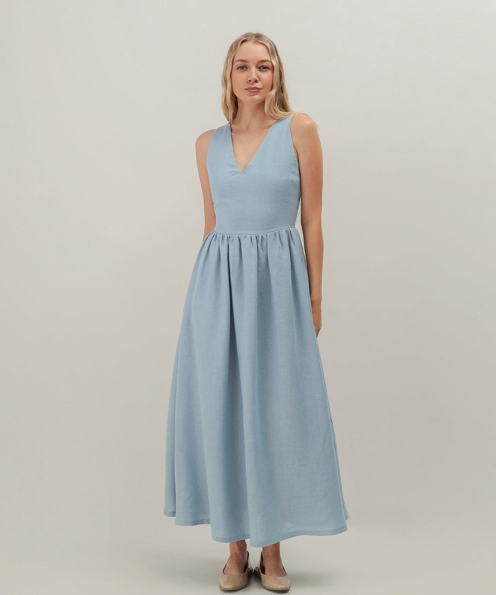 A line summer linen dress Lilly