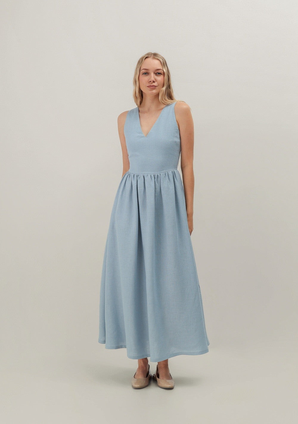 A line summer linen dress Lilly