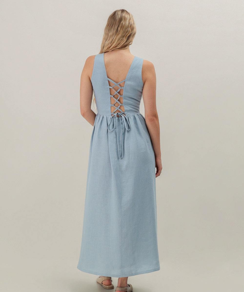 A line summer linen dress Lilly