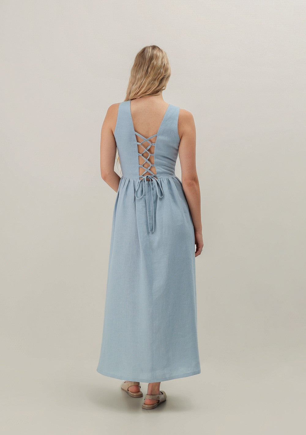 A line summer linen dress Lilly