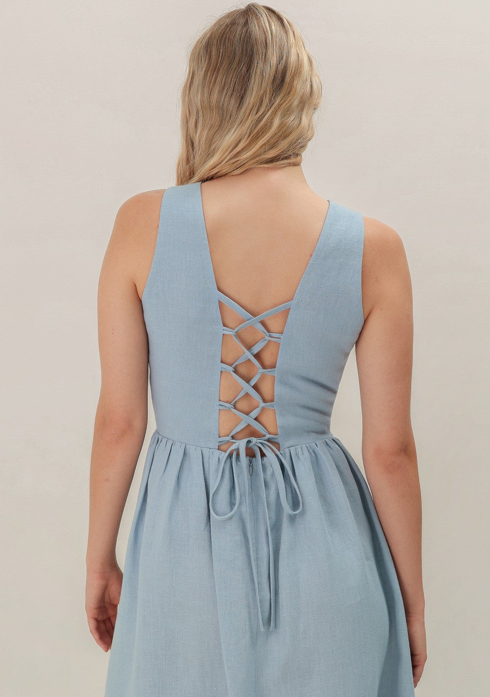 A line summer linen dress Lilly