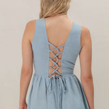 A line summer linen dress Lilly