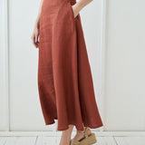 Ankle length linen skirt India