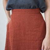 Ankle length linen skirt India