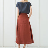 Ankle length linen skirt India