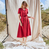 Button down linen dress Sanna