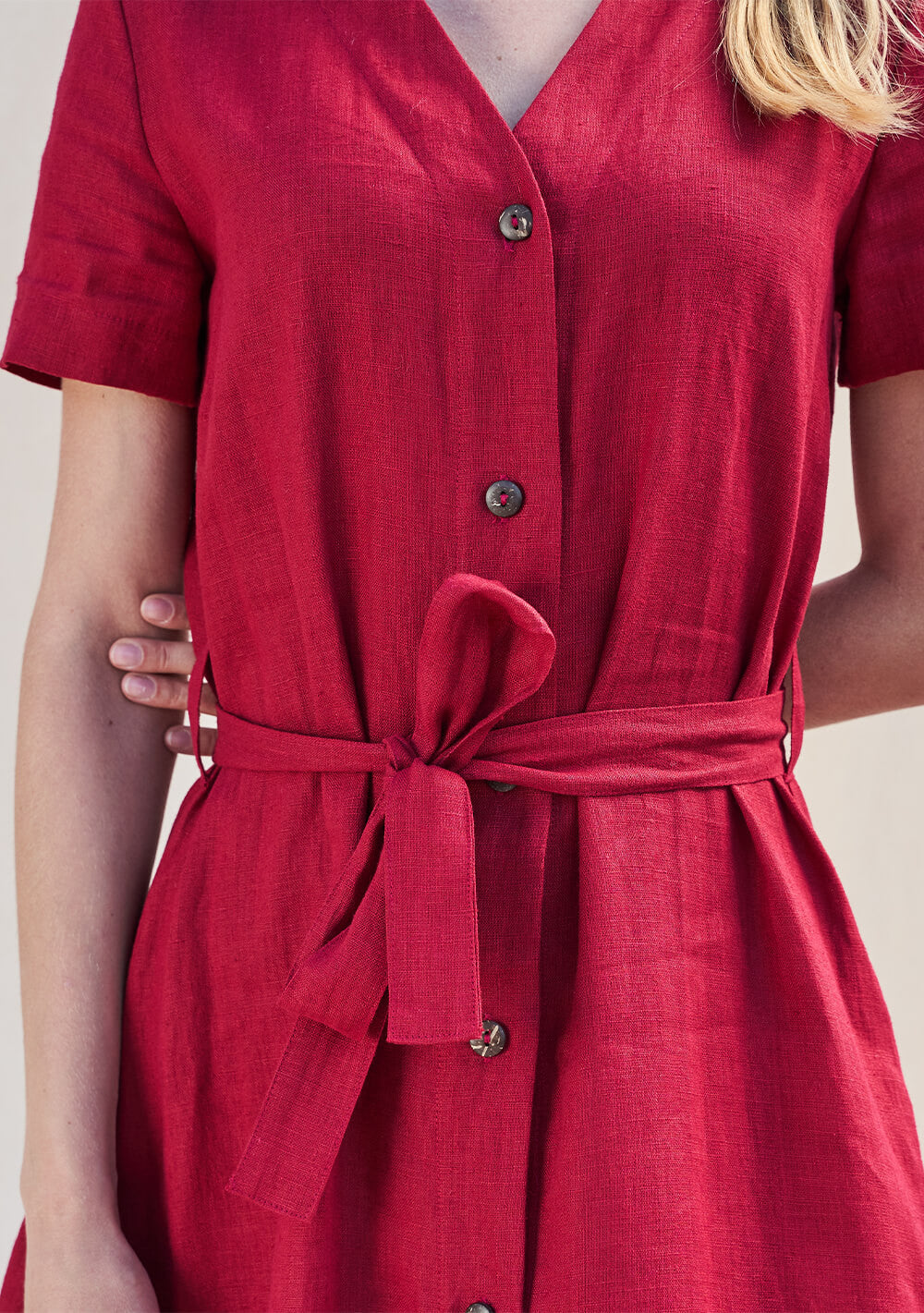 Button down linen dress Sanna