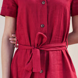 Button down linen dress Sanna