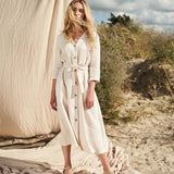 Button front linen dress Santana