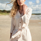 Button front linen dress Santana