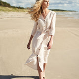 Button front linen dress Santana