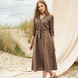 Button front linen dress Santana