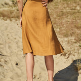Button front linen skirt Briny