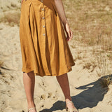 Button front linen skirt Briny