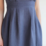 Cross back linen dress Paula