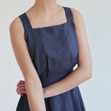 Cross back linen dress Paula