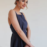 Cross back linen dress Paula