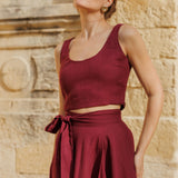 Deep scoop neck top Ashley
