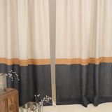 Farmhouse 3 color block linen curtain – photo 3
