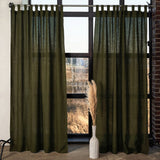Farmhouse tab top linen curtain – photo 1