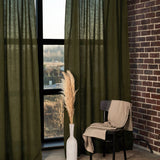 Farmhouse tab top linen curtain – photo 4