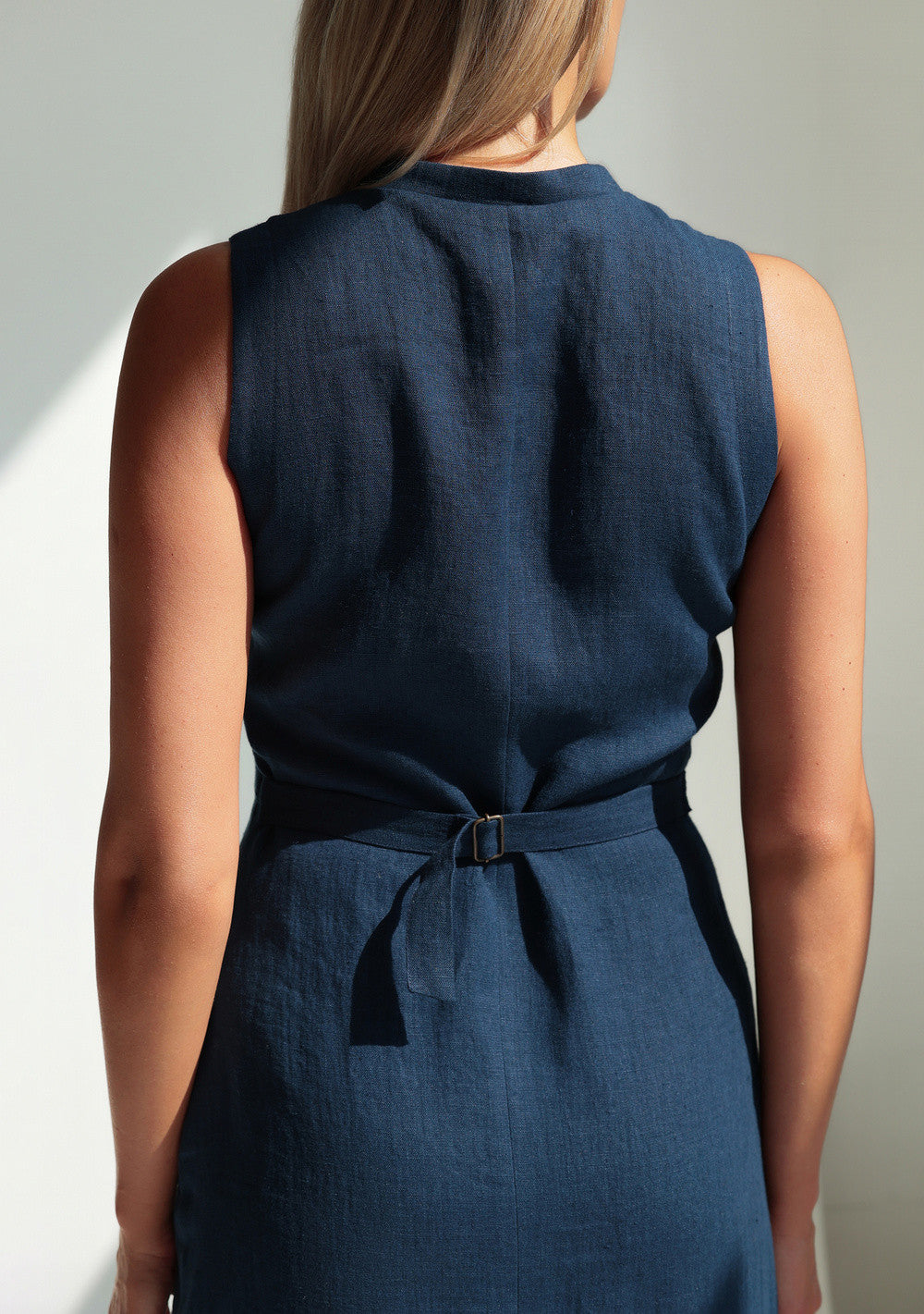 Fitted linen maxi dress Mary