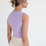 Fitted linen vest Kelsey