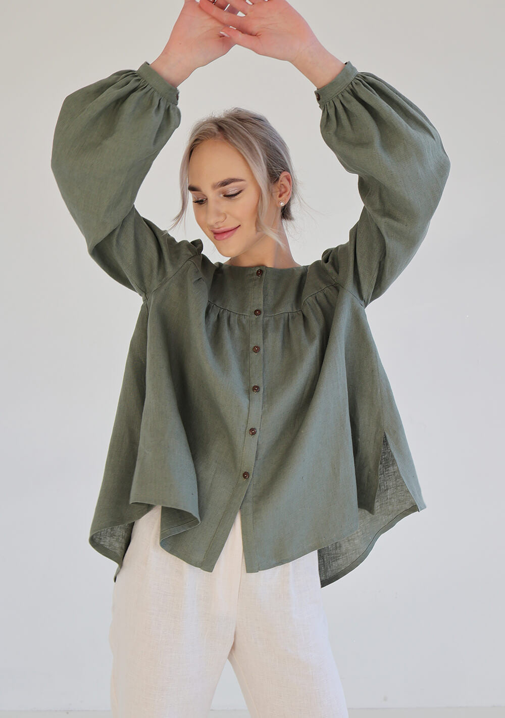 Flare linen shirt Becca