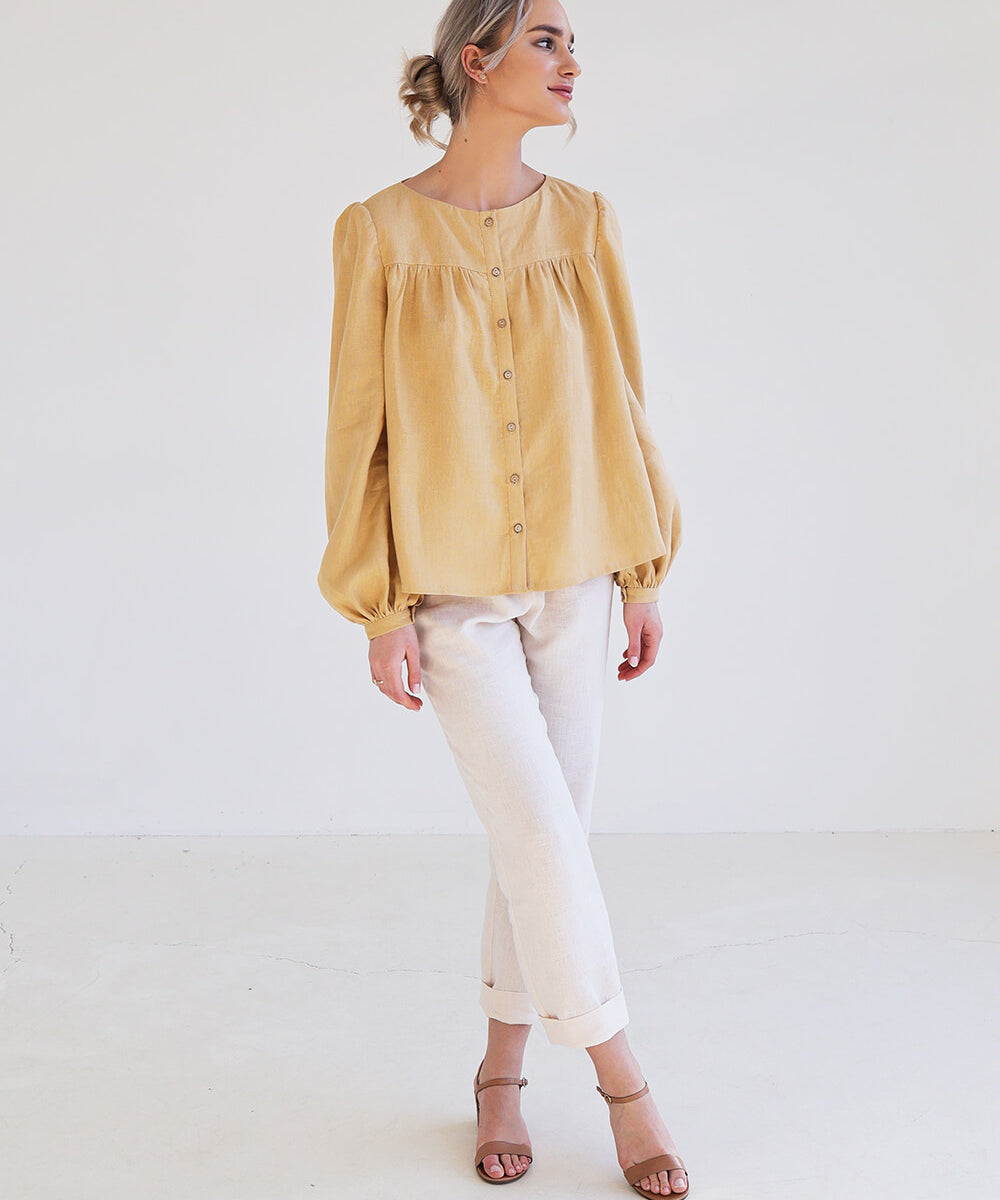 Flare linen shirt Becca