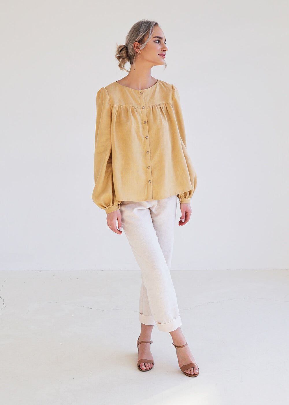 Flare linen shirt Becca