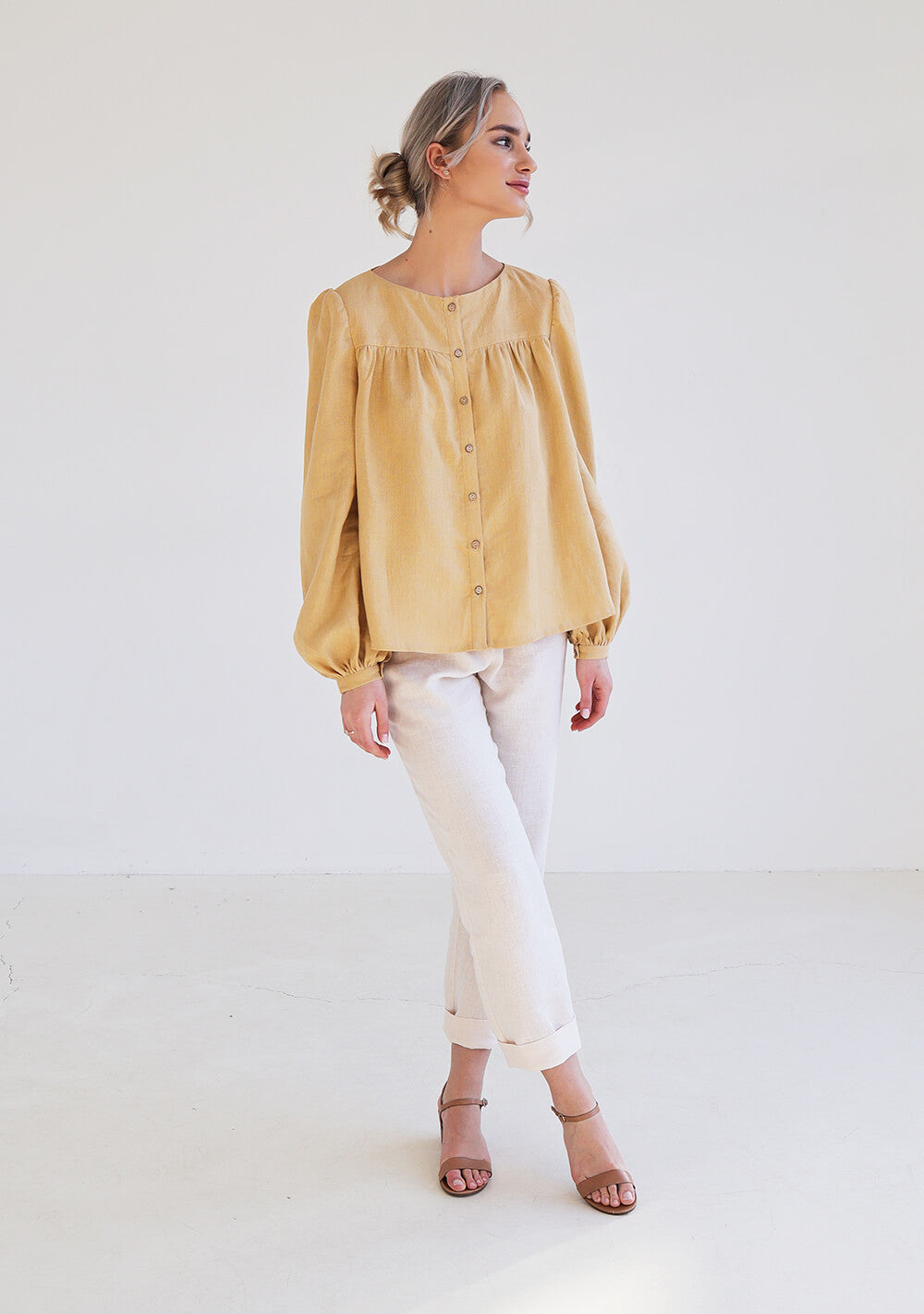 Flare linen shirt Becca