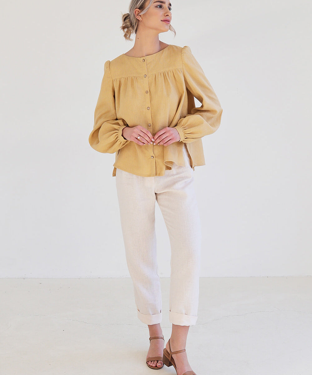 Flare linen shirt Becca
