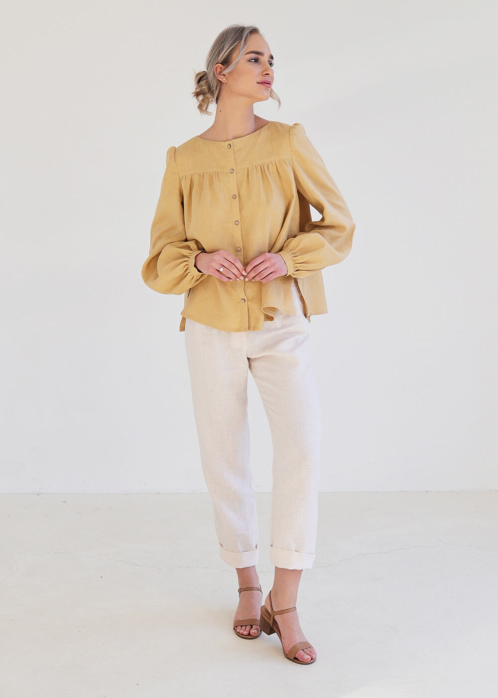 Flare linen shirt Becca